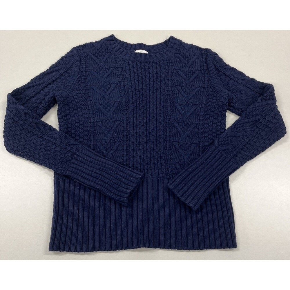 Women's Navy Blue Gap Knit Sweater, Medium